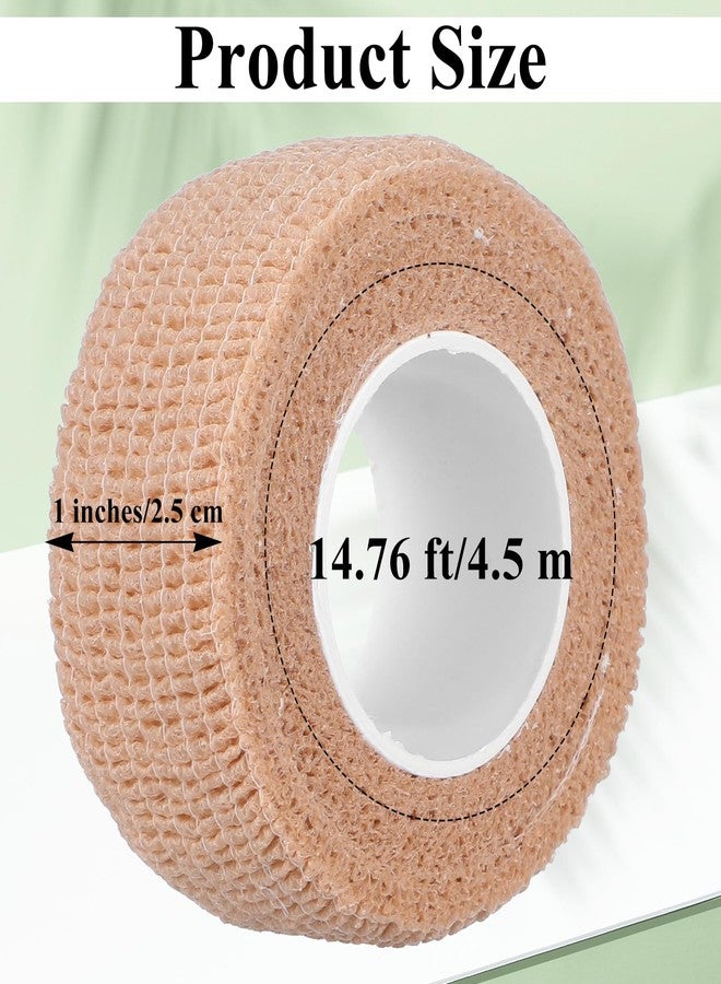 Wanmu 8 Rolls 1 inch Big Toe Protectors Bandage, Self Adhesive Toe Covers Guards for Men, Women, Runners Pain Relief, Thumb, Finger, Wrist, Ankle, Vet Wrap, Broken Little Toenail Tape (Skin Color) - Image 2